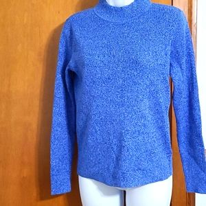 NWT Karen Scott marbled mockneck pullover sweater